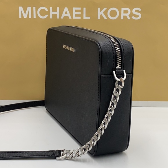 MICHAEL KORS JST LARGE EAST WEST CROSSBODY BLACK - Picture 5 of 13
